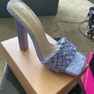 Lilac block heel